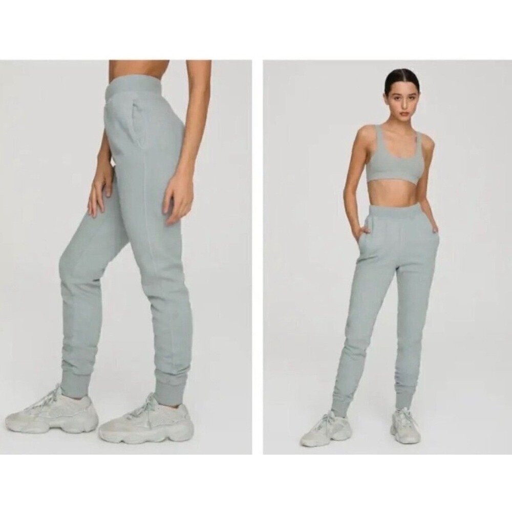GOOD AMERICAN Good Waist Terry Joggers Women Size 1 - Small‎ Loungewear NWT